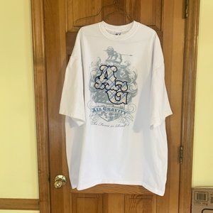 ALL GRAVITY Tee White Size 2XL Y2K, HIP HOP, Grunge